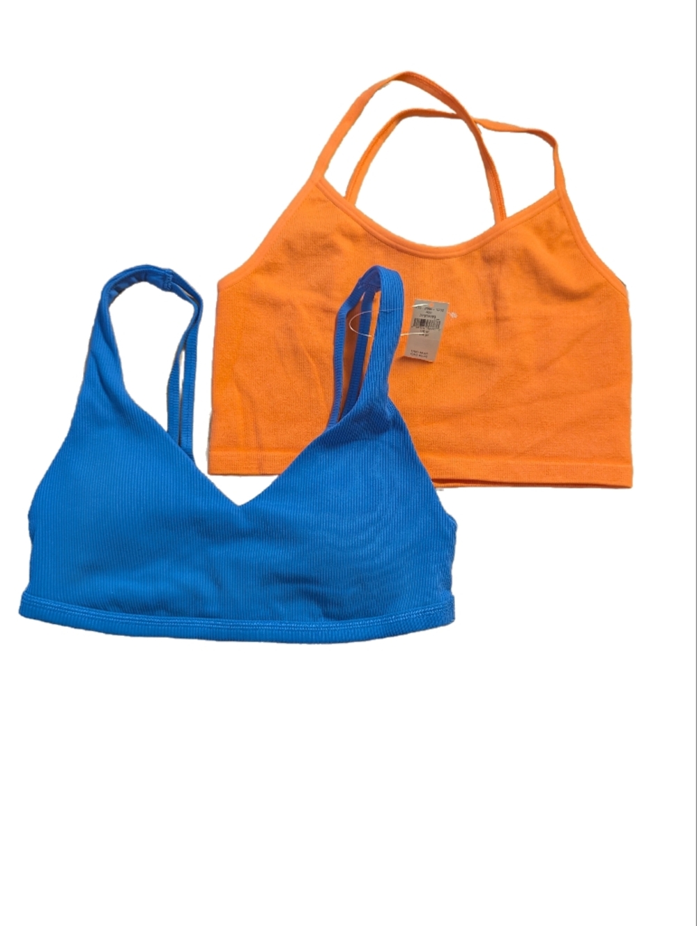 *BUNDLE* Aerie Ribbed Bralette Set in Bright Blue & Orange